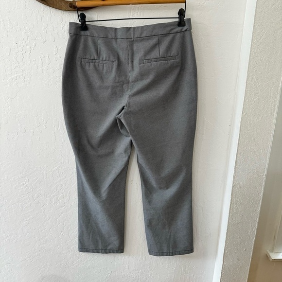 Joie Black White Gingham Elastic Waist Crop Stretch Pull On Business Casual Pant - Picture 3 of 13